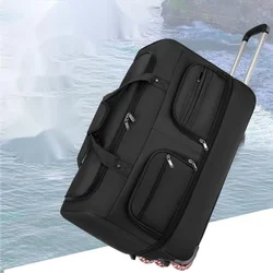 Men Travel Suitcase Trolley Bags Wheeled Bag Rolling Luggage Travel Handbag Totes With Wheels Large Capacity Oxford Waterproof