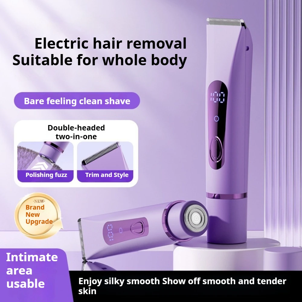 

1Pc Women Bikini Trimmer Body Hair Remover Electric Shaver Mini Waterproof Rechargeable Double Headed Electric Epilator