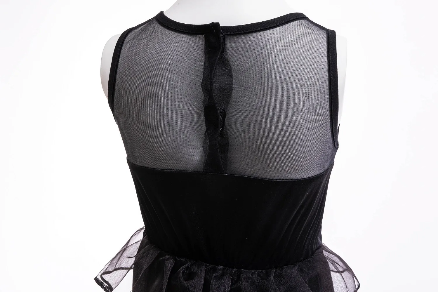 عيد الميلاد وعطلة الهالوين هيكل عظمي جديد ليتل ميرميد أسود بدون أكمام فستان الأميرة ارييل هيكل عظمي مجموعة فستان ذيل السمكة