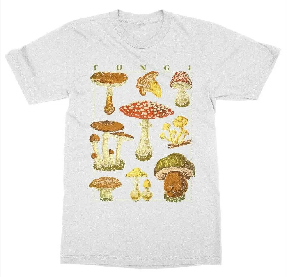 Funny Mushroom Graphical Printed Vintage Gift Mens T-Shirt. Summer Cotton Short Sleeve O-Neck Unisex T Shirt New S-3XL