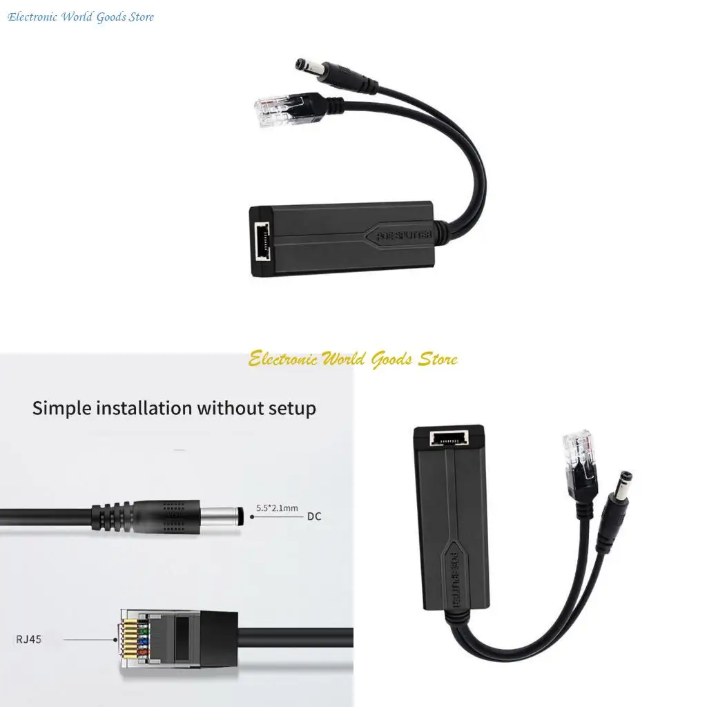 

A3PD 48V до 12V DC5521 POE Splitter с чрезмерной защитой для камер