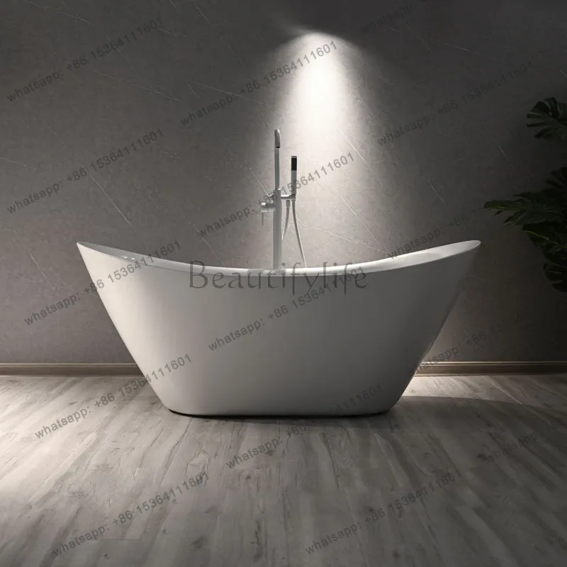 Acrylic freestanding boat Nordic hotel engineering art bathtub