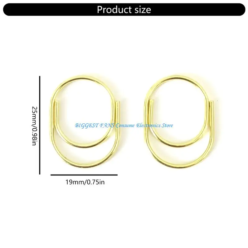 24pcs زخرفة الورق paperclips الورق الفولاذ المقاوم للصدأ مقطع مرجعية صغيرة مقاطع مرجعية