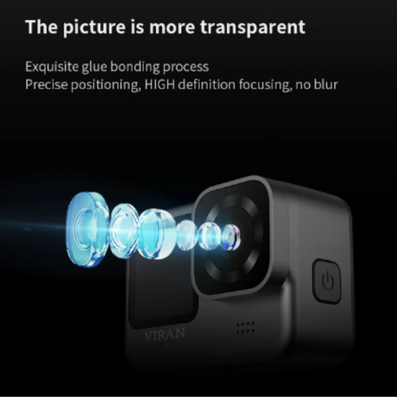 5K 60FPS Action Camera Pocket Vlog Camera with Remote Control Helmet Mount & Screen IP68Waterproof MiniSquareCamforOutdoorDiving