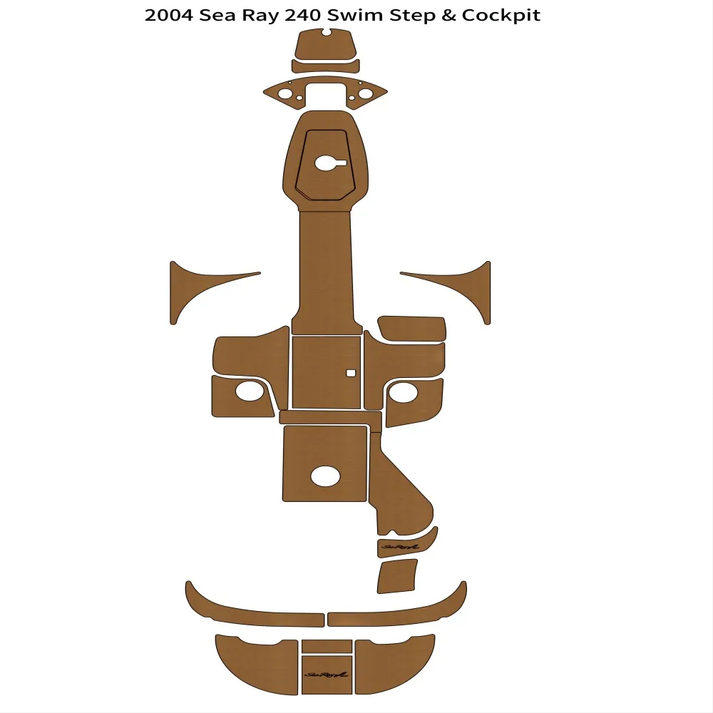 

Платформа для плавания Sea Ray 240 2004 года, коврик для кокпита, лодка, пена EVA, напольный коврик из тикового дерева