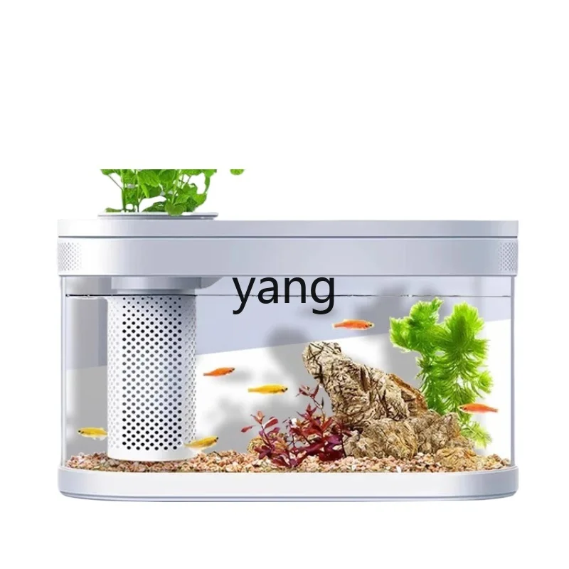 

LMM Geometric Fish Tank Smart Fish Tank MIJIA Living Room Small Ecological Lazy Fish Tank One-Click Water Exchange