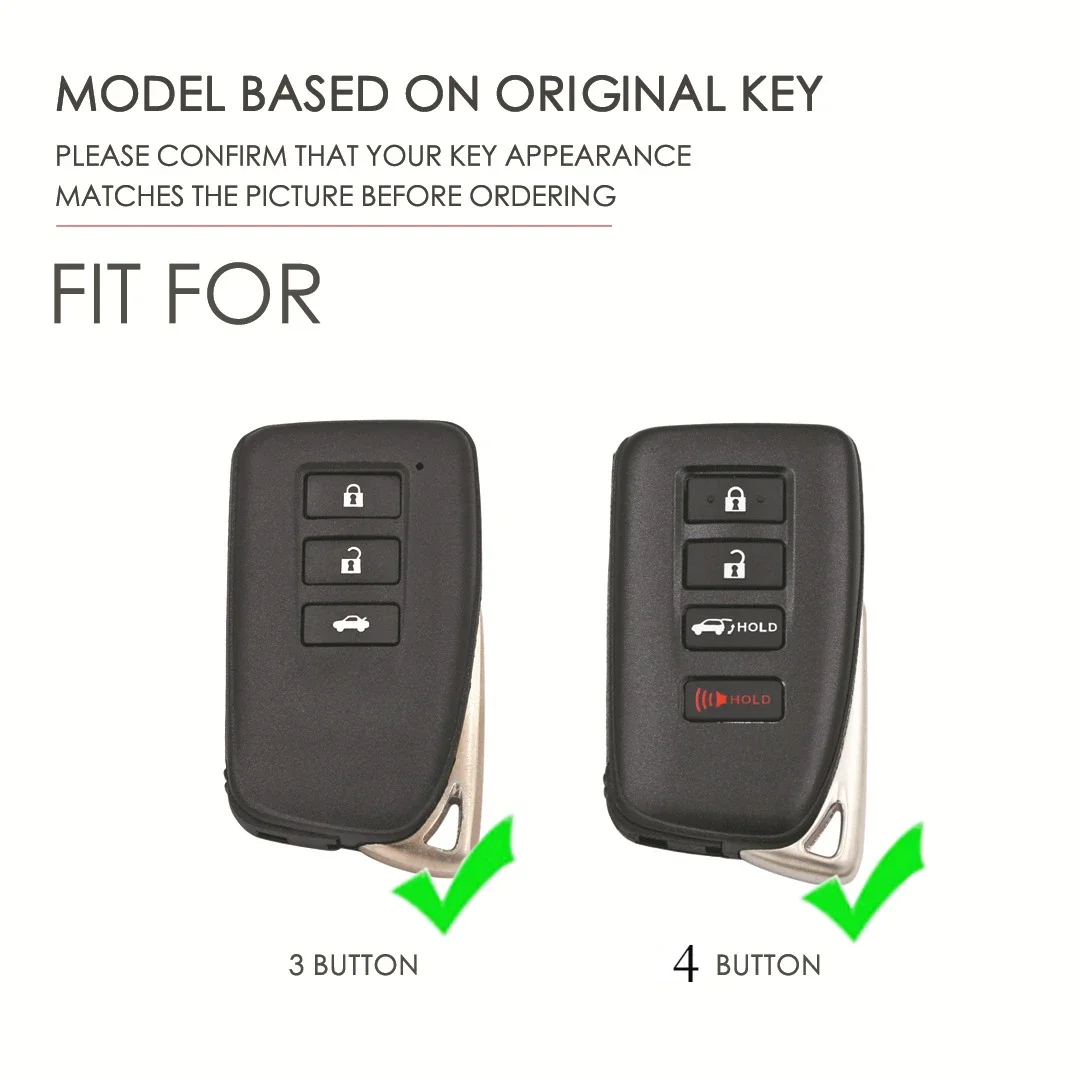 1pc Leather Car Key Case Cover For Lexus NX ES GS RX IS RC LX 200 250 350 450H 300H ES200 Auto Remote Key Holder Shell Fob