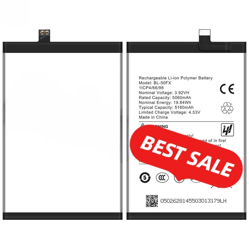 BL-50FX for Infinix Tecn HOT 60 Pro/X6885 Phone Battery 0Cycle High Capacity Battery Replacement Bateria Grade A Cell with Tools