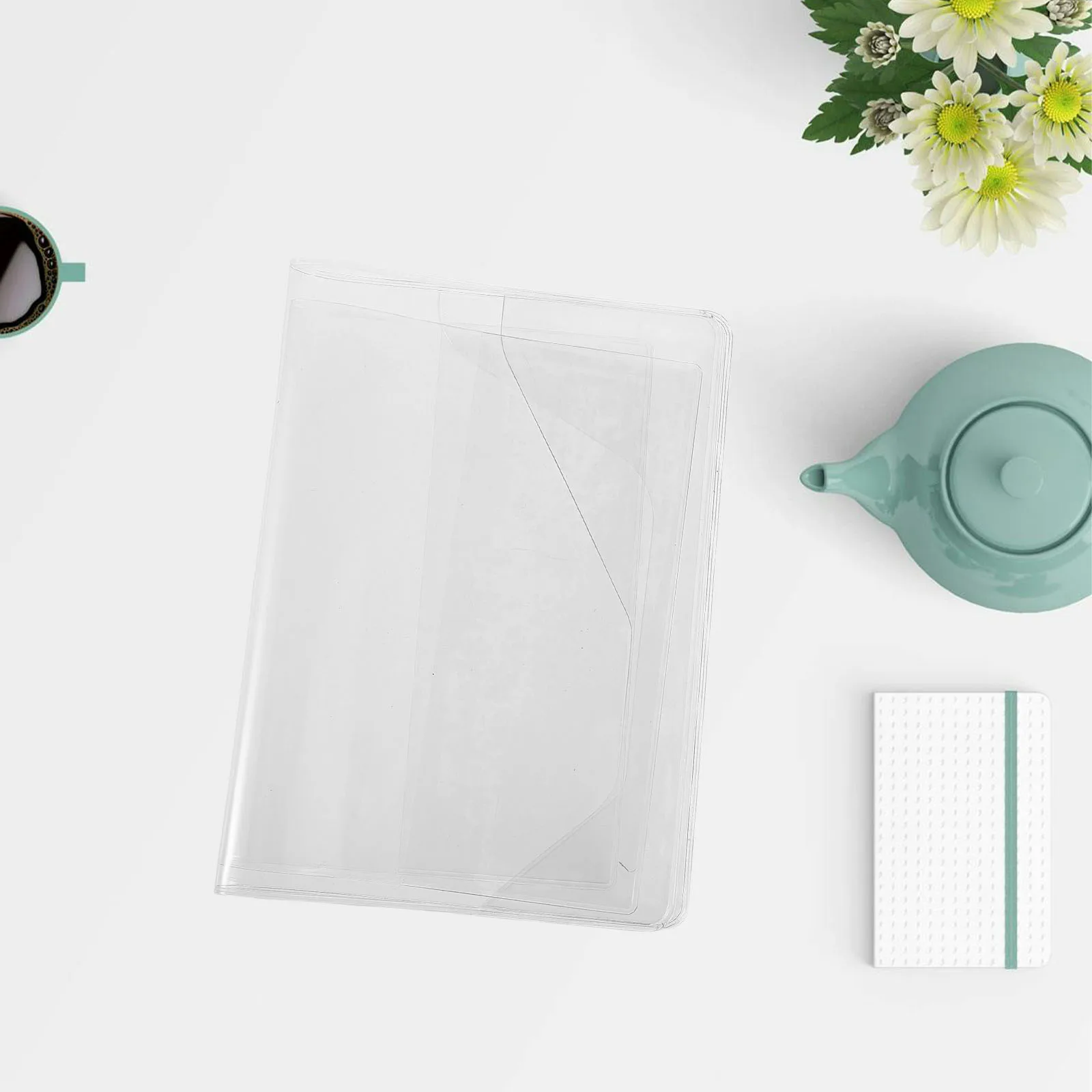 

A5 Notebook Cover Adjustable Book Cover Transparent Waterproof PVC Book Sleeve Student Reusable Stretchable Covers