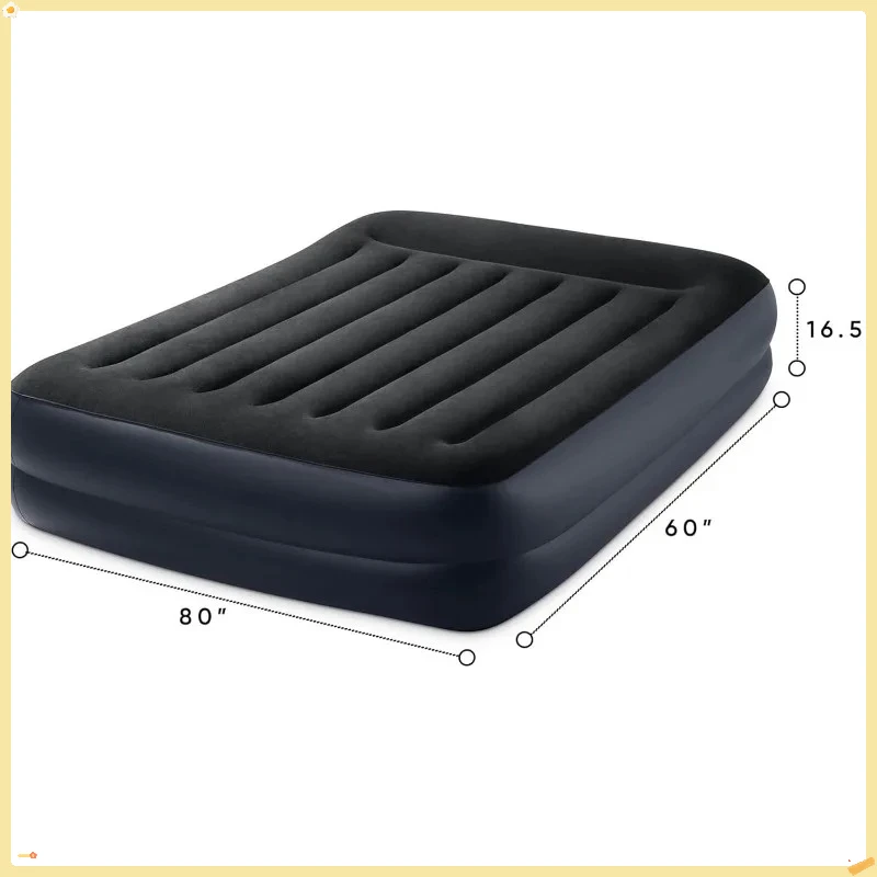 

Встроенный насос надувного матраса Queen, поддержка 600 фунтов, прочный комфорт для гостей и домашнего использования