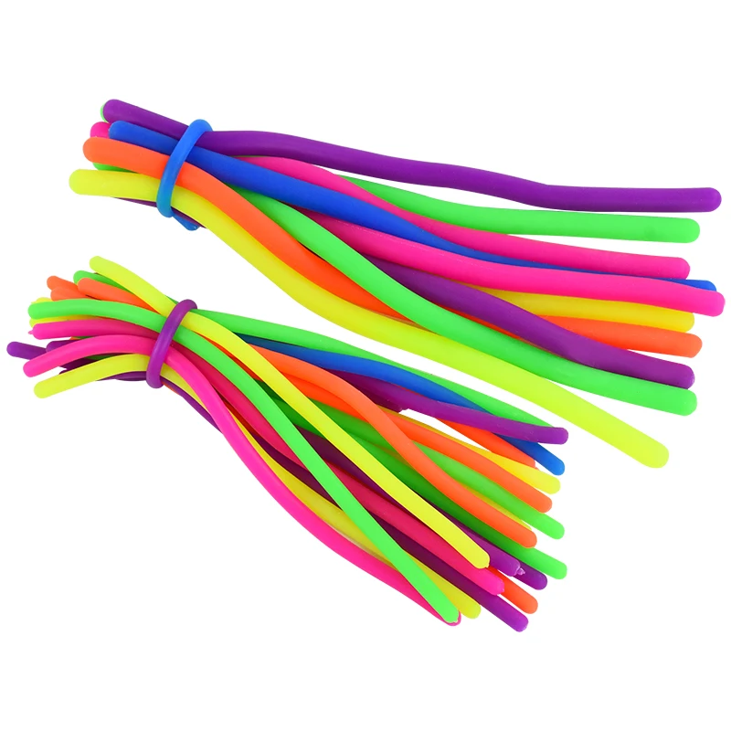 5/10pcs DIY Soft Rubber Noodle Elastic Rope Toys Stretch String Stress Relief Toy Stretch Rope Fidget Stress Vent Children Toy