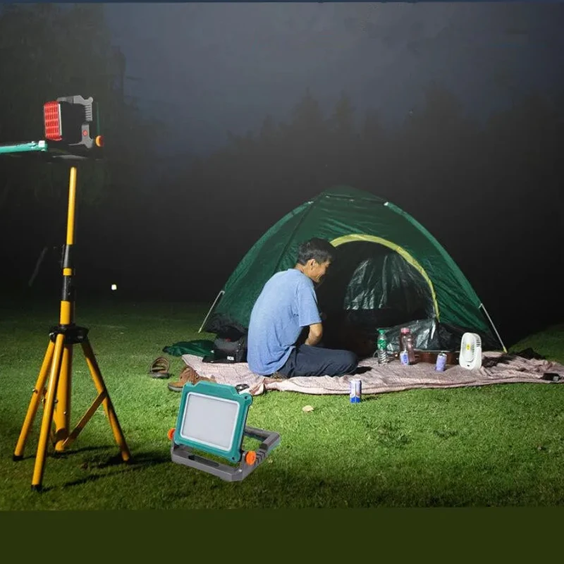Lantern Foldable LED Work Light For Makita For DeWalt For Milwaukee For Bosch 18V 20V Li-ion Batteries Camping Emergency Lamp