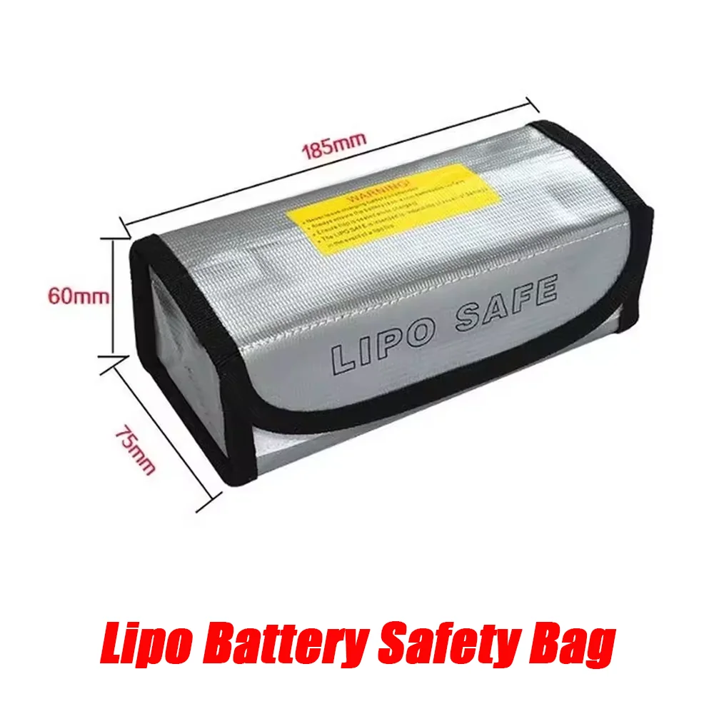 

Lipo Battery Safety Bag 185x75x60mm Mini Waterproof Fireproof Explosion-Proof Portable for RC FPV Racing Drones