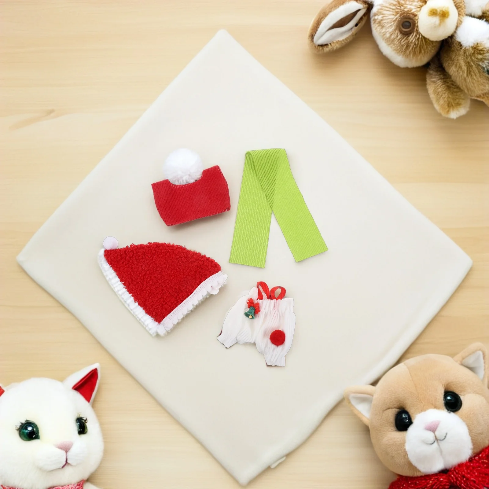 

1Set Winter Clothes Knitted Santa Costume Christmas Dress-Up Suit Holiday Replacement Outfit Holiday Dress-Up Suit