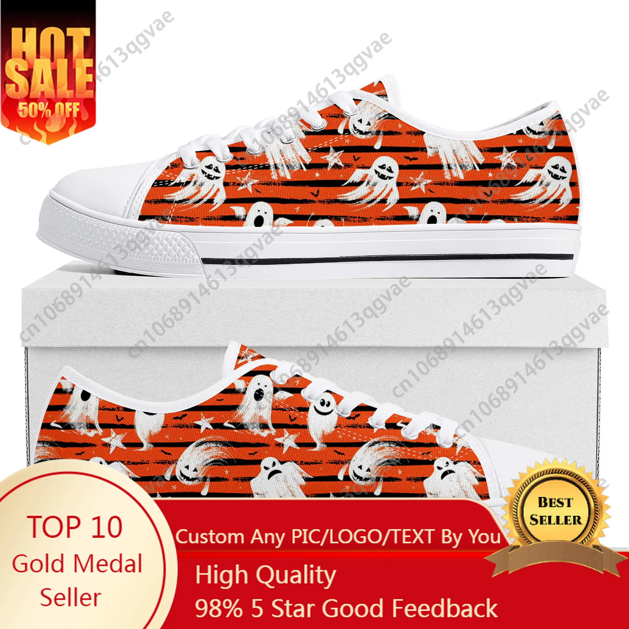 

2025 Halloween Horror Carnival Low Top Sneakers Womens Mens Teenager High Quality Shoes Tailor-Made Canvas Sneaker Shoe