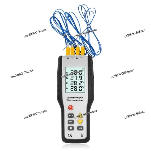 

-9815 Digital K Type Thermocouple Thermometer 4 Channel Thermocouple Probe Sensor Industrial Temperature Test -200C--1372C
