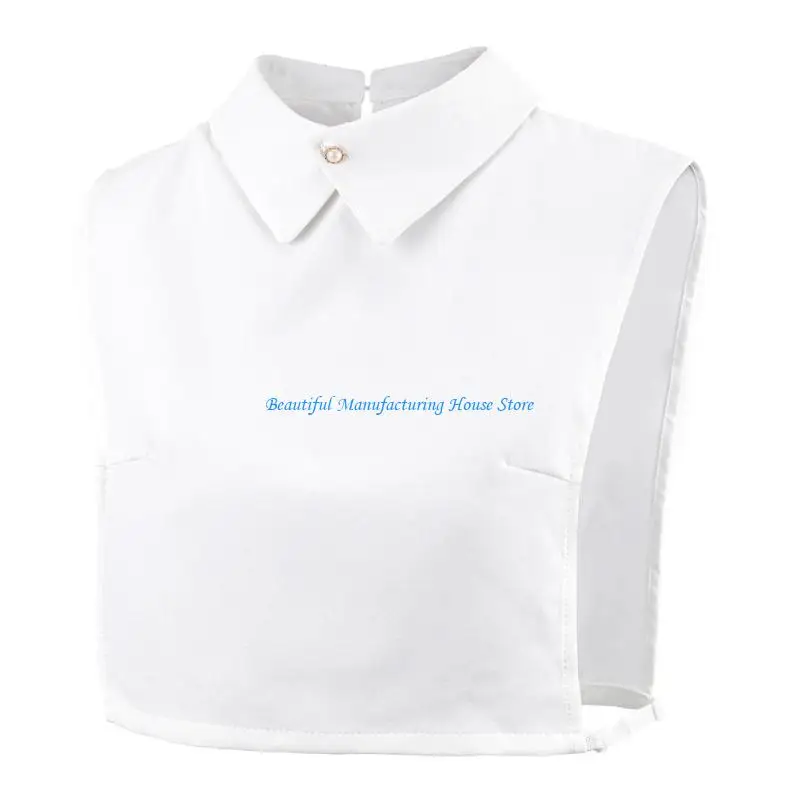 E56A Detachable Neck Collar Removeable Lapel Collar Insert Neckpiece For Sweaters And Blouses Professional Women Accessories