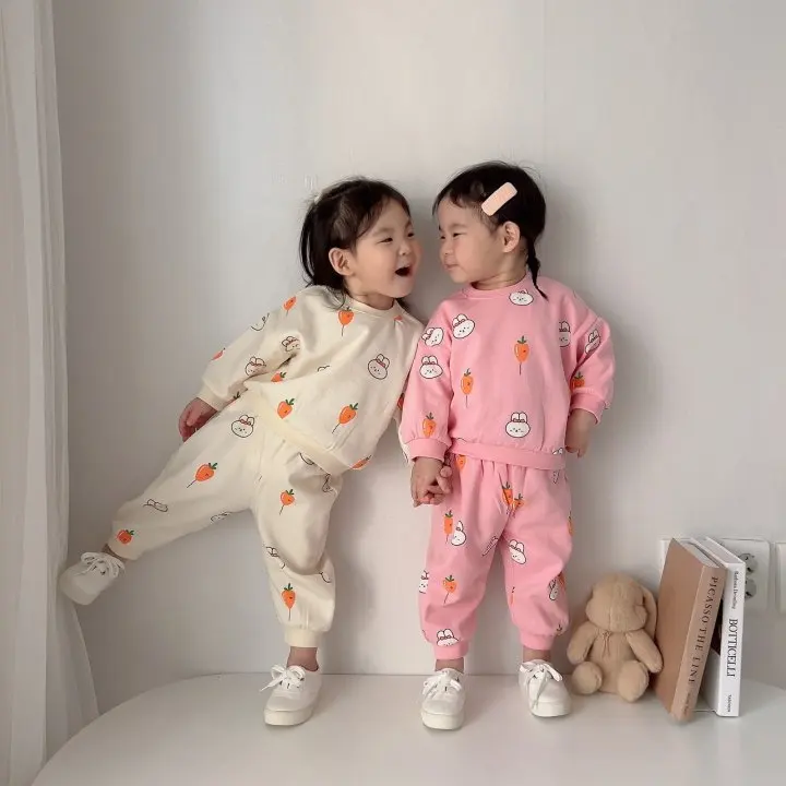 Cute Cartoon Print Children Casual Sweatshirt + Pants 2pcs Sports Suit Baby Outfits 2025 Autumn New Baby Long Sleeve Clothes Set