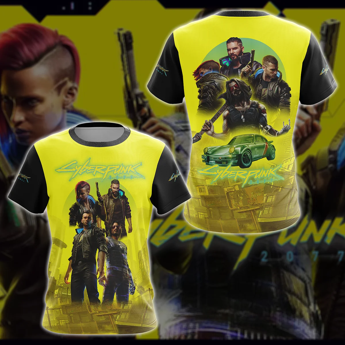 Children Game T-Shirt Cyberpunk 2077 Loose Breathable Large Size T-Shirt Fashion Outdoor Sports  Men T-Shirt Top Men's Clothing