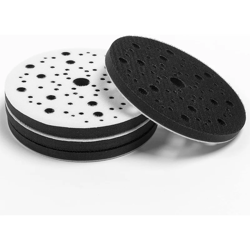 6Inch 150mm Interface Pads 1/2Pcs Hook and Loop Protection Pad 70 Holes Soft Sponge Pad For Sander Polishing and Grinding