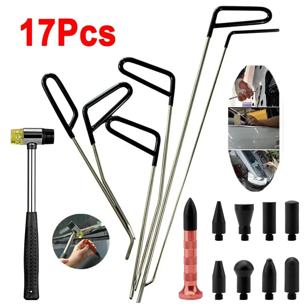 Car Hook Rods Paintless Dent Repair Hail Remover Hooks Rods Kits Auto Body Dents Stainless Steel Hands Tools