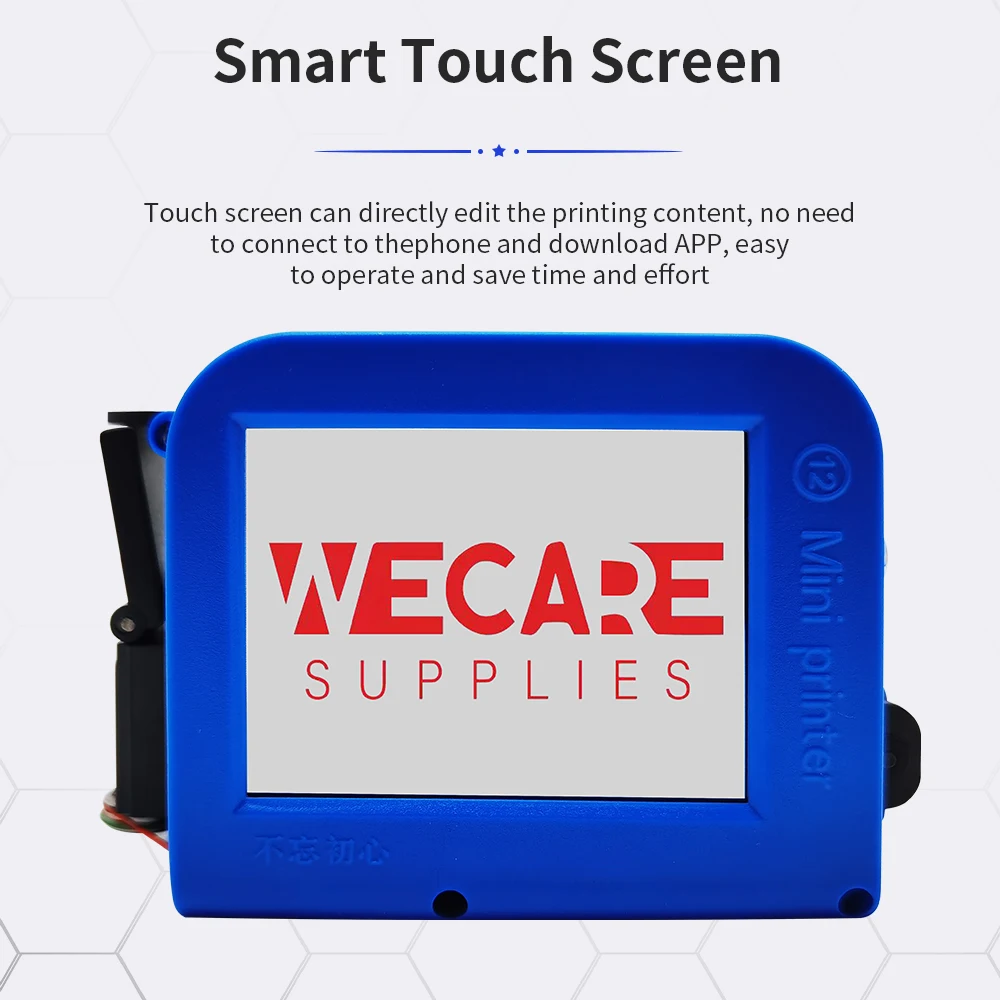 Portable Mini Inkjet Printer Using Fast Dry Ink Cartridge for Glass Printing