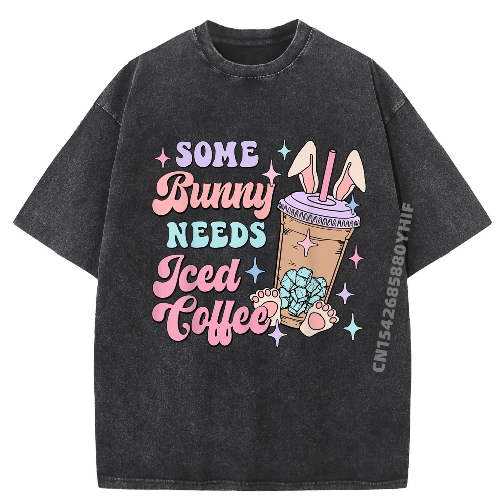 

Мужская футболка с принтом «Який кролик нуждается в виде ледяного кофе», новейшие футболки с рисунком, мужские топы, футболки, стираная одежда для отдыха