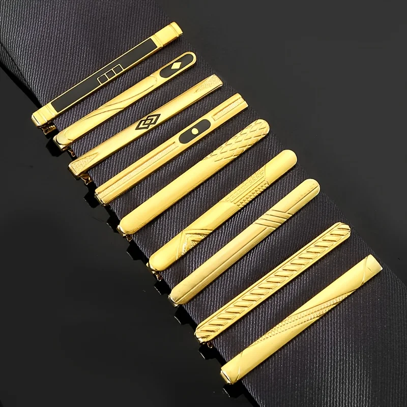 

Men's Fashion Business Simple Trendy Pure Metal Tie Clip Geometric High-end Men's Suit Decoration Collar Clip