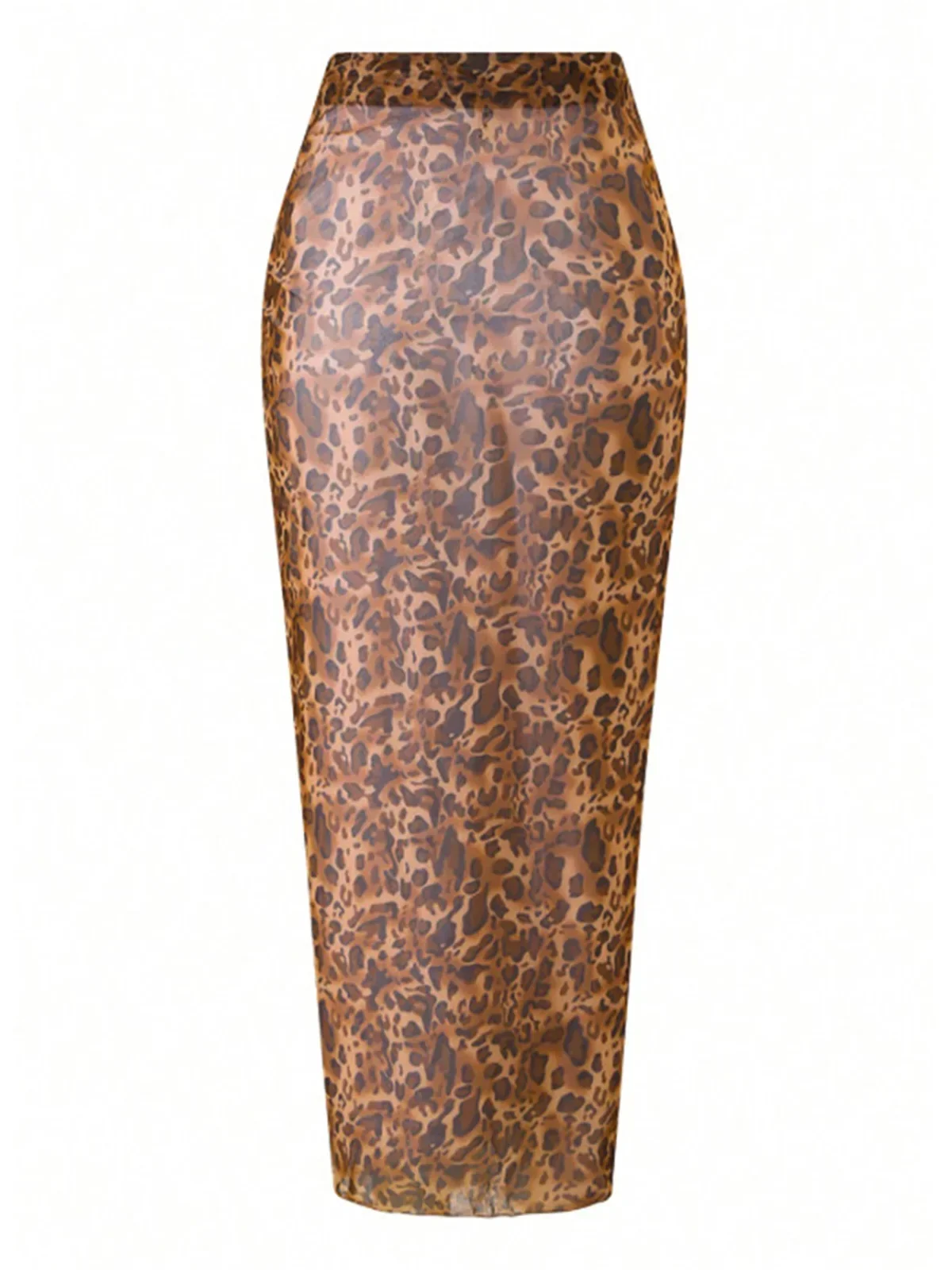 S - XL Leopard Printed Sarong Skirt Crochet Knitted Beach Cover Up Cover-ups Beach Dress Beach Wear Beachwear Female Women K6867