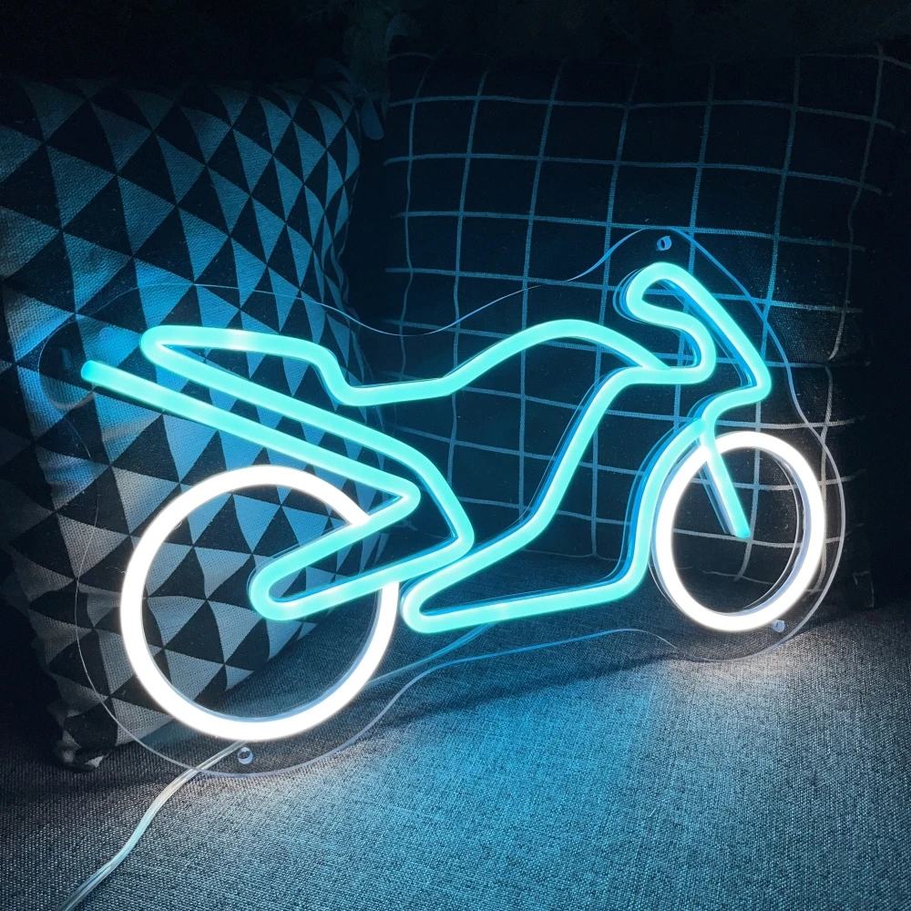 Custom Motorbike Neon Sign Art Bike Wall Motorcycle Shop Neon Sign Lights Club Party Sport Moto Room Wall Lamps Decor Gift