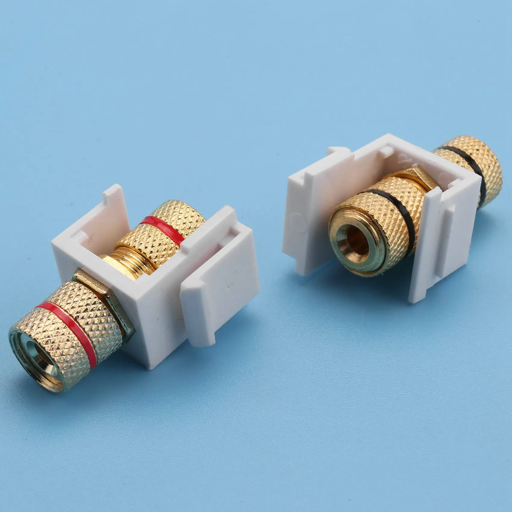 

Excellent! Speaker Post Snap-in Banana Keystone Jack - White, 10Pcs
