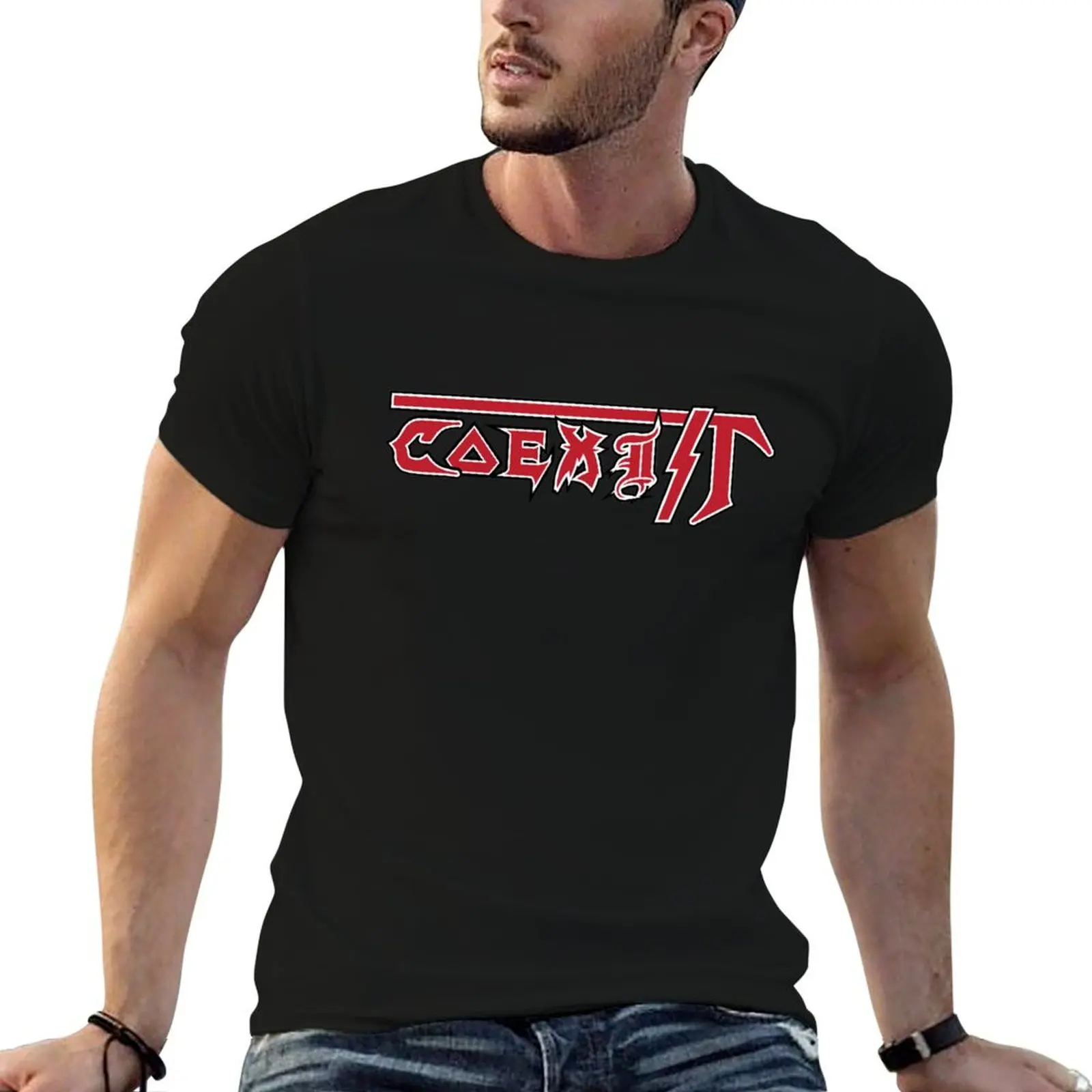 

Coexist METAL! T-Shirt man graphic t shirt funny t shirts man man t shirts graphic T-shirt