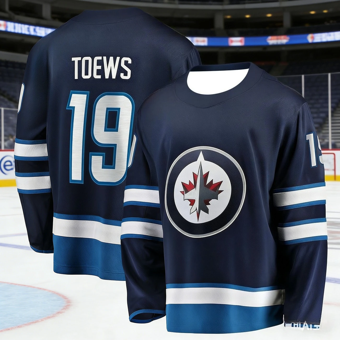 Hit Men's Ice Hockey Winnipeg Game Training Jetpack Jersey Long-sleeve 3D Printed Breathable and Quick-drying Sports Shirt Kids