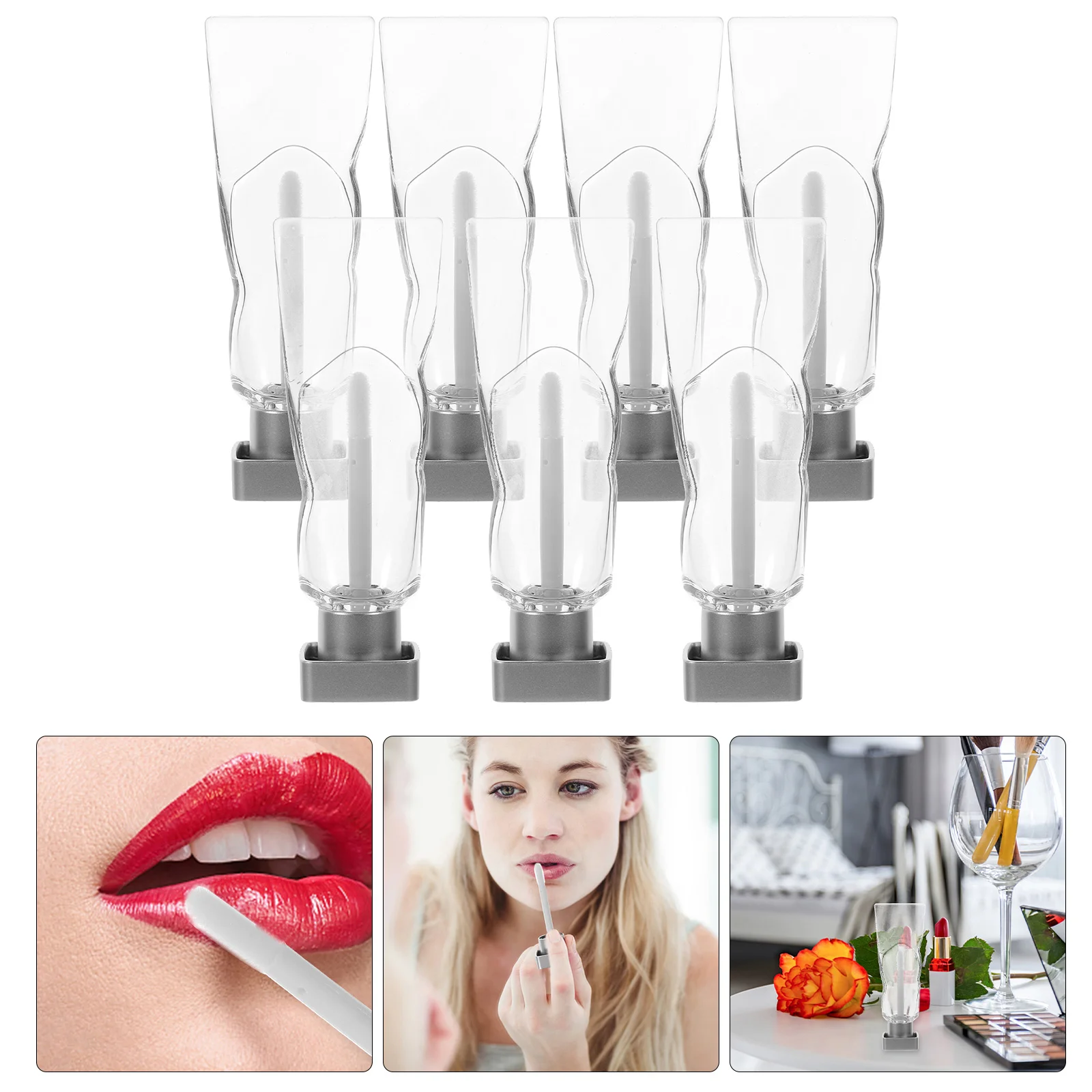 8 botellas de bálsamo labial con forma de pasta de dientes, tubo de tinte labial vacío, contenedores de muestras de lápiz labial (4ml)