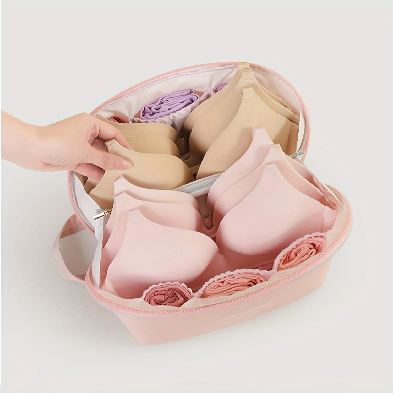 Sac de sous-vêtements multi-poches, sac de finition de chaussettes de soutien-gorge, sac de distribution de bagages de voyage d'affaires, pochette de coussin de voyage