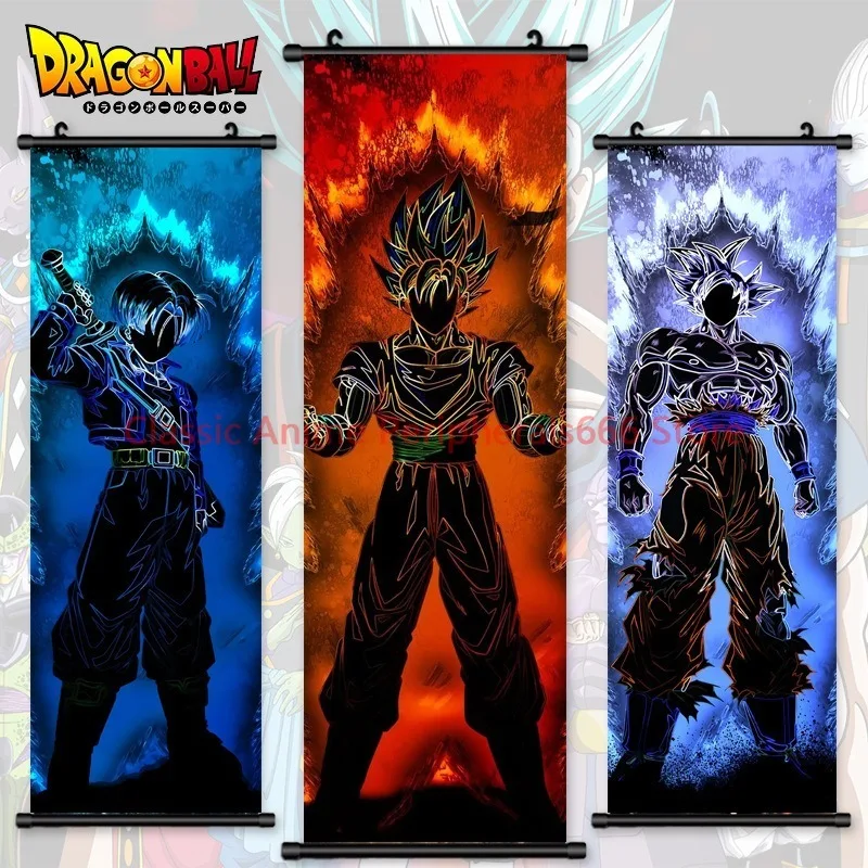 High-definition inkjet painting Dragon Ball Goku Vegeta Super Saiyan hot-selling anime peripheral wall hanging paintings