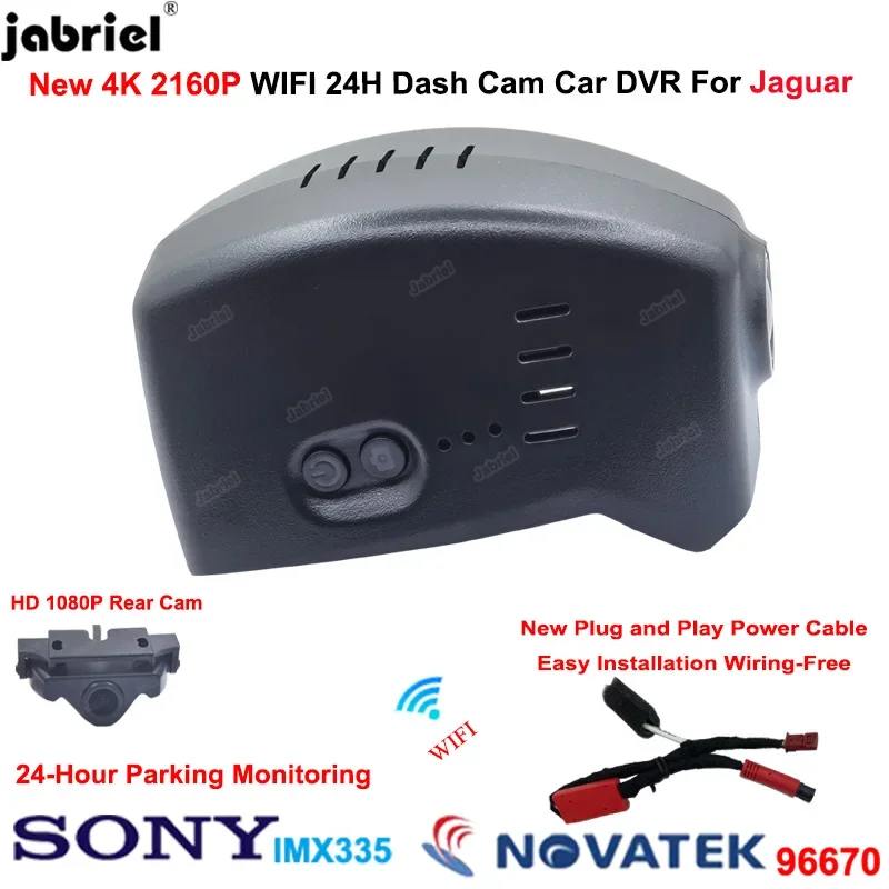 

Авто Wi-Fi UHD 4K 2160P Автомобильный видеорегистратор 24-часовой видеорегистратор для мониторинга парковки Передняя и задняя камера для Jaguar EV400 2019