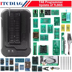 XGecu T48 Programmer Support 31000+ ICs for EPROM/MCU/SPI/Nor/NAND Flash/EMMC/ IC TESTER/ TL866CS Updated TL866II 7/39 Adapters