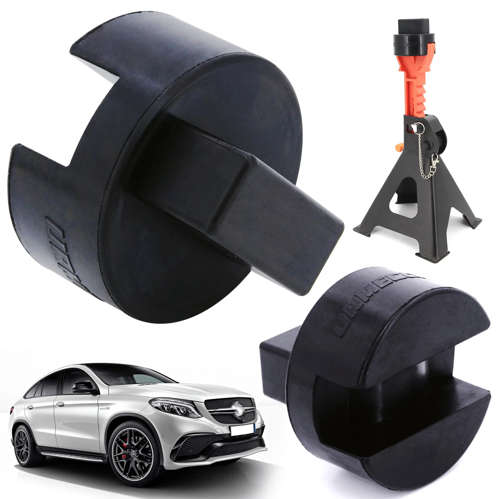 Car Lift Jack Stand Rubber Pads Floor Slotted Car Jack Pad Frame Protector Adapter Jacking Tool For Mercedes A B C E