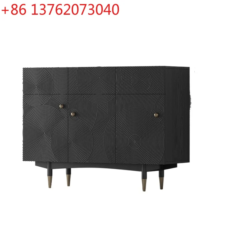 

Starry sky side cabinet French medieval solid wood dining side cabinet Art style secret cabinet Integrated side against