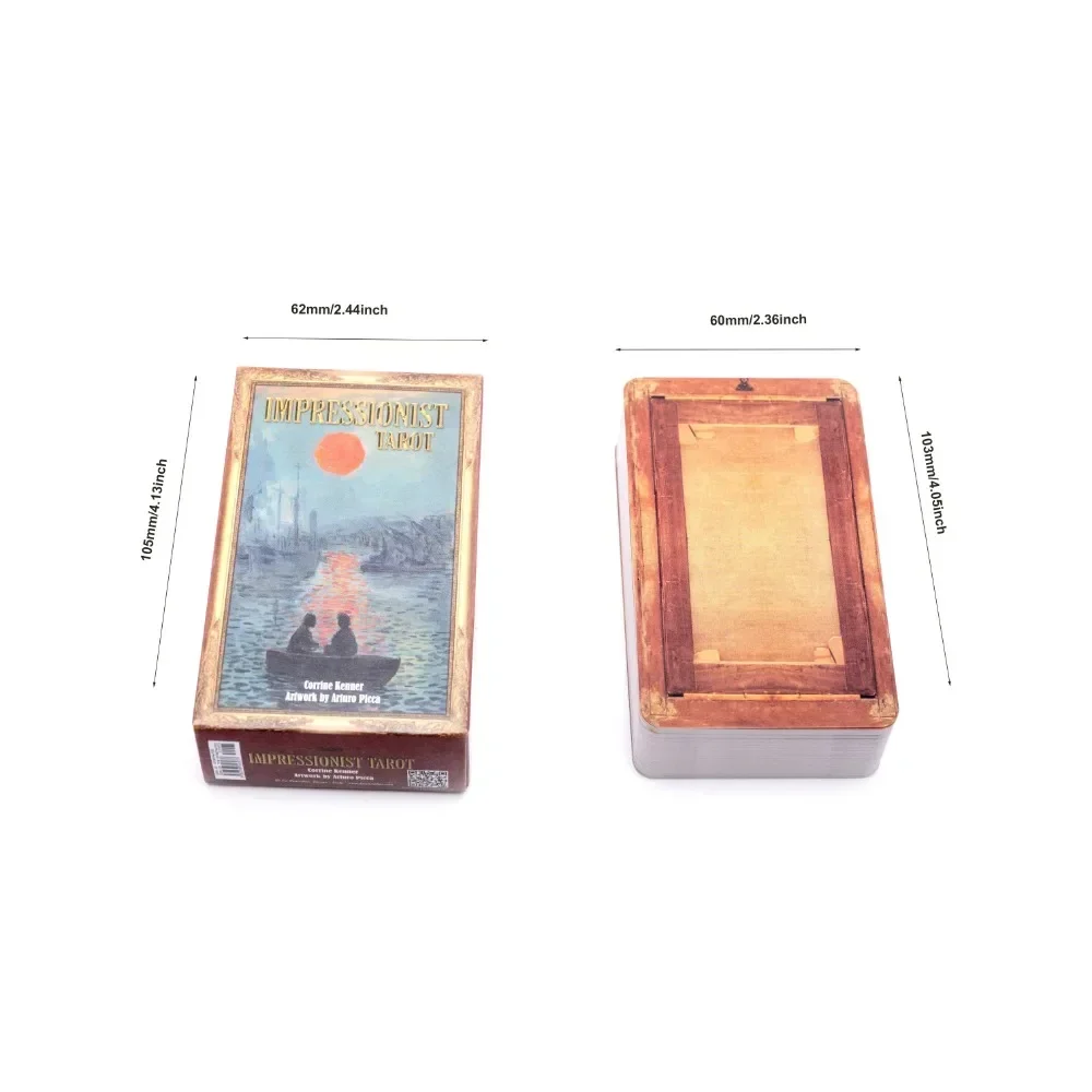 Impressionist Tarot Cards A 78 Deck Oracle English Visions Divination Edition Borad Playing Games