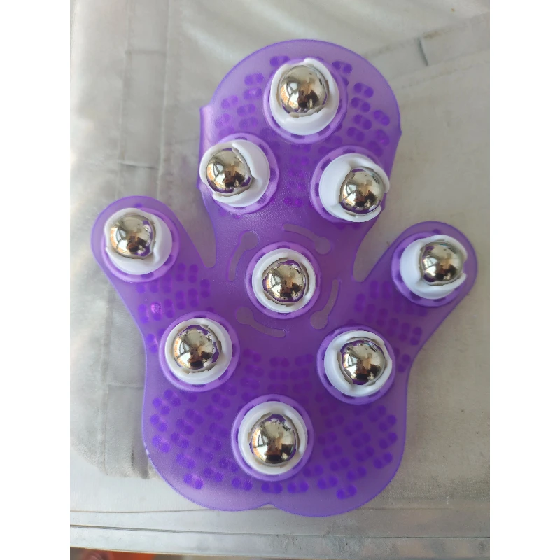 Rolling Ball Body Massage Gloves Acupoint Meridian Unblocking Muscle Pain Relief Relaxation Hand Neck Back Shoulders Health