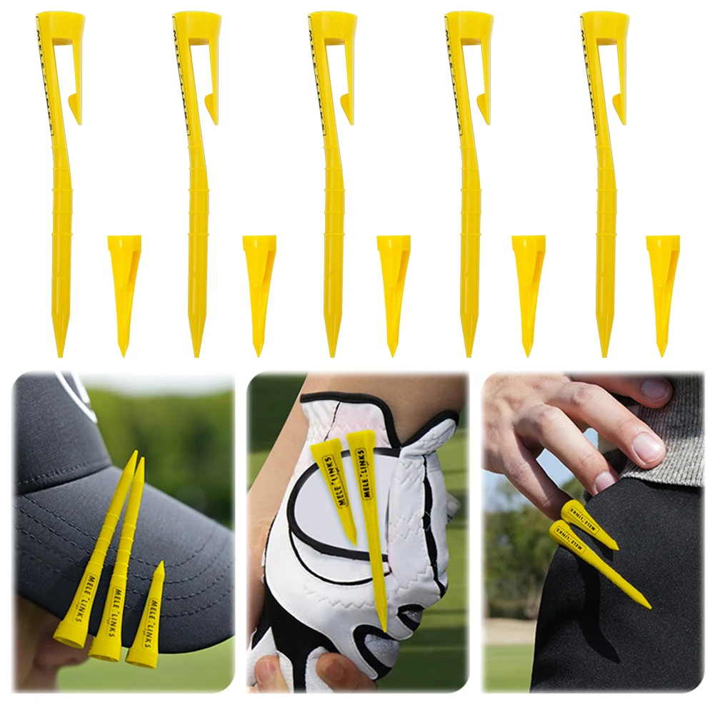 10 Pcs Golf Balls Holder Adjustable Height Plastic Golf Tees More Stable Golf Tees Golf Practice Accessories Gifts for Golfers