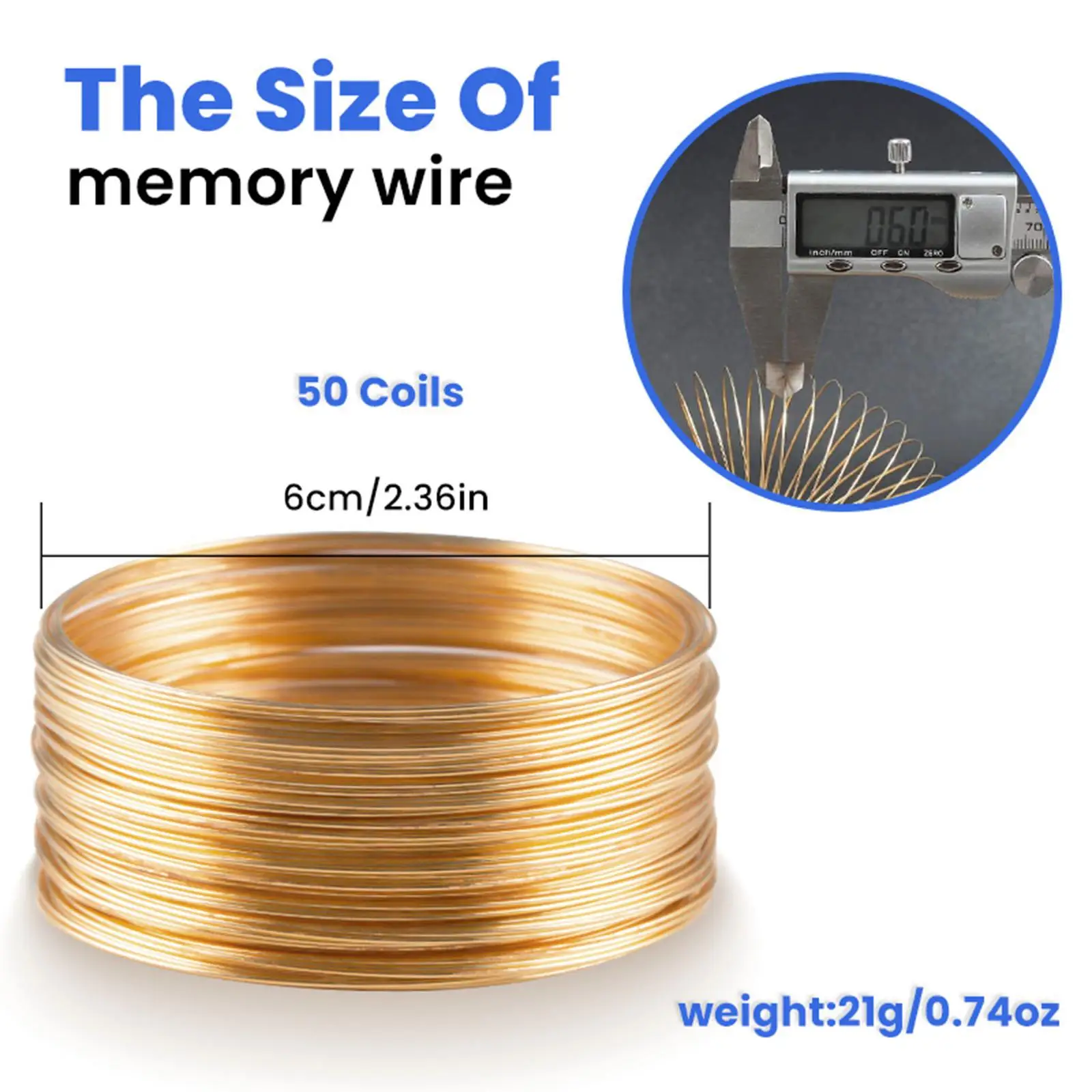 

DIY Memory Wire 50 Loops Jewelry Beading Metal Wire for Bracelet Necklace Craft Making Accessories for Jewelry Projects