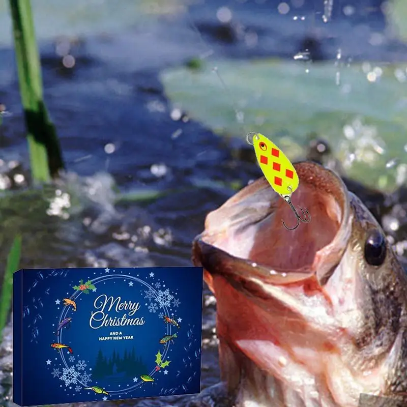 Christmas Advent Gift 24 Days Christmas Advent Fishing Tackles Countdown Christmas Gift Countdown Accessories For Husband