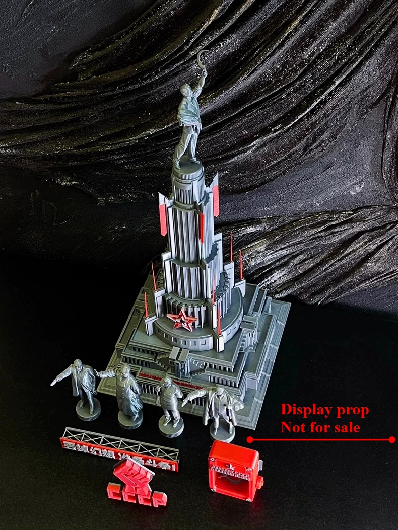 421mm Palace of The Soviets - 3D Printed Model Ornament Lenin Statue USSR CCCP Architecture Collectible Desk Decor