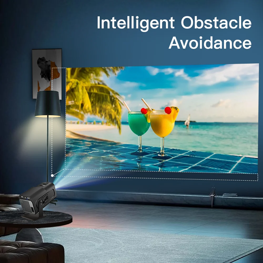 Hy300 Upgrade Projector 4K 1920*1080P LYNCAST Dual Wifi6 BT5.0 Android 11 400ANSI Home Cinema MINI Portable HY320 Beam Project