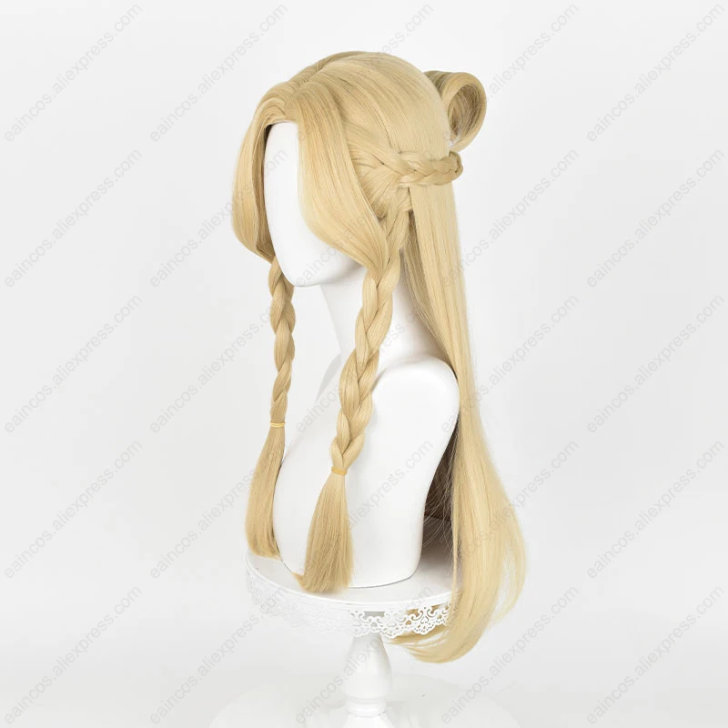 Marcille Donato Cosplay Wig 72cm Long Blonde Golden Wigs Heat Resistant Synthetic Hair Halloween Role Play Wigs