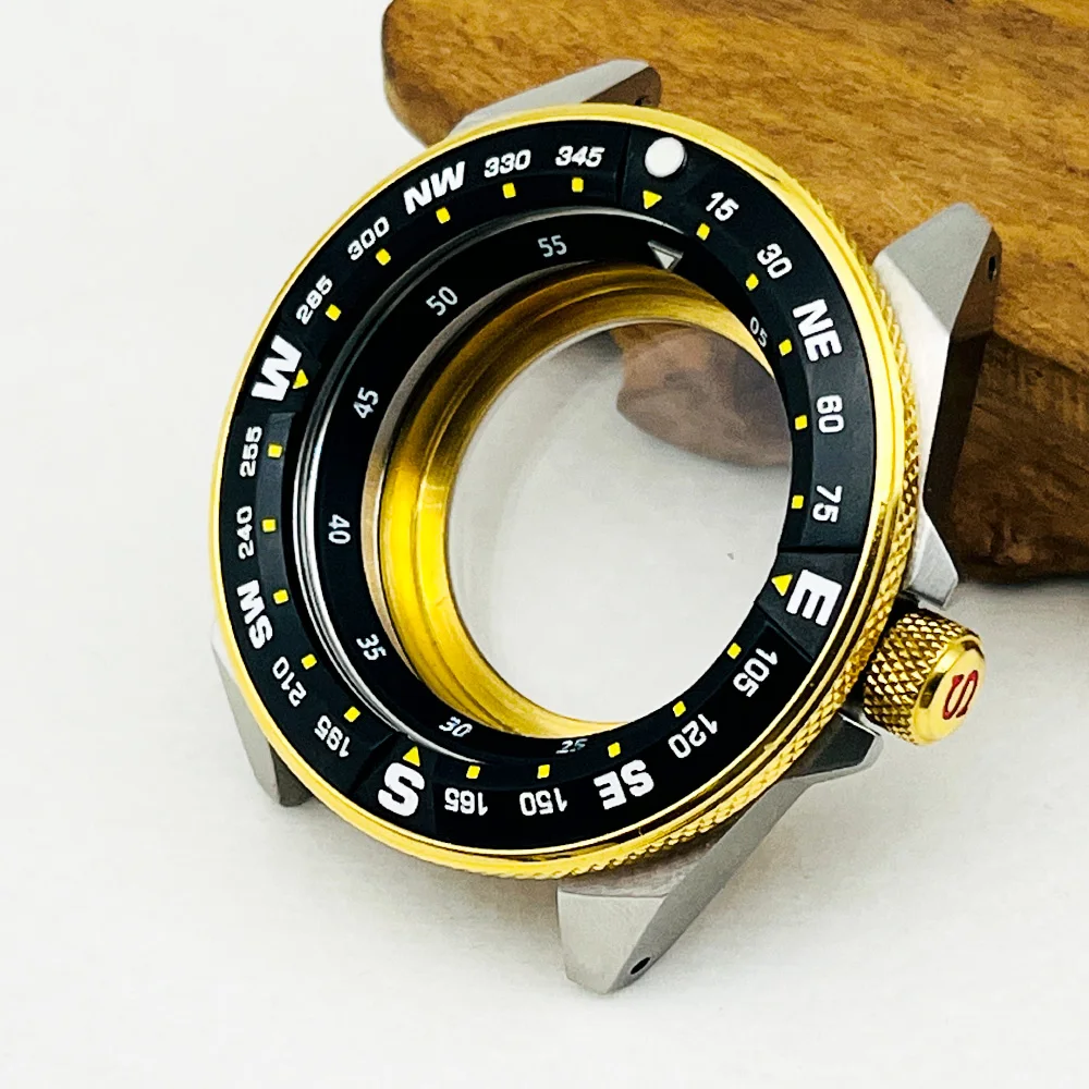 Mod 44mm SRPB Samurai Watch Case Fit For 7s26 NH34 NH35 NH36 Movement Transparent Back cover Samurai Watch Cases