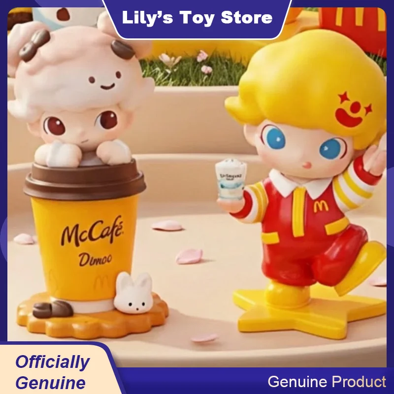 

Pop Mart X Mcdonalds Dimoo Figure Mcflurry Mccafe Cherry Blossom Themed Collectible Toy Trendy Desk Decor Ornament Gift For Kids